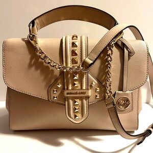 Michael Kors large Bleeker cross body satchel purse